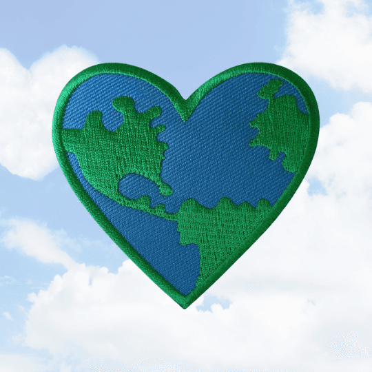 heart embroidered patch