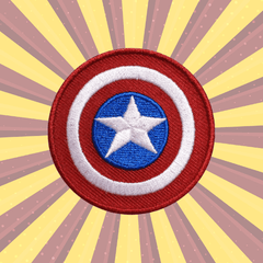 Captain America Civil War Shield embroidered patch