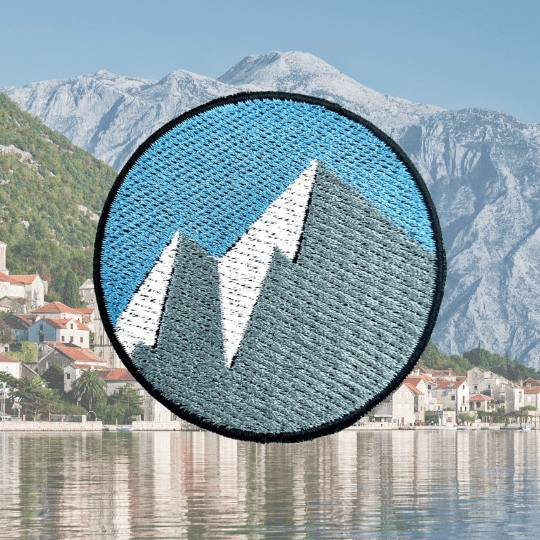 mountain embroidered patch