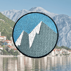 mountain embroidered patch