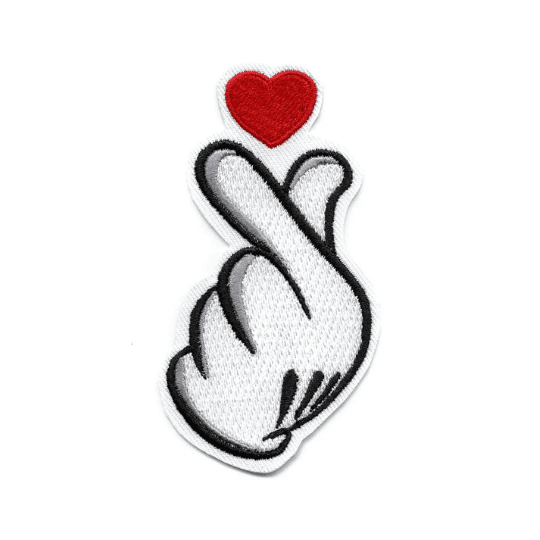 heart embroidered patch