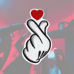 heart embroidered patch