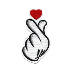 heart embroidered patch