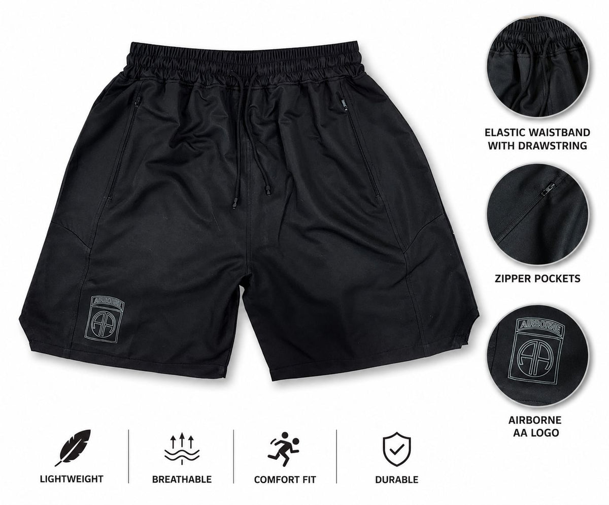 Airborne Performance Athletic Shorts – Black