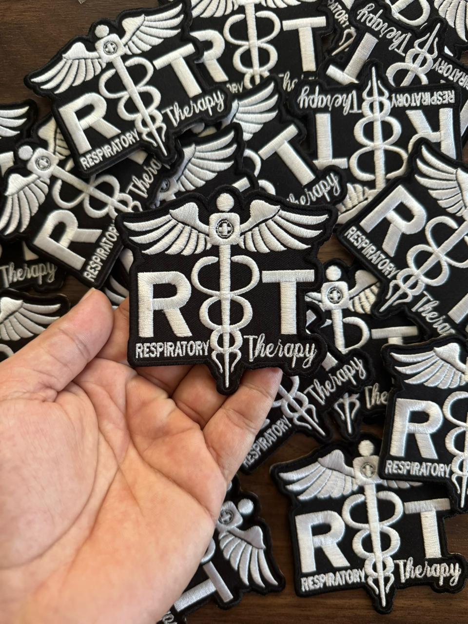 Custom embroidered patches medical logo design for healthcare uniforms, professional logo embroidery patches and embroidery patches for clothes.