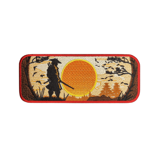 Samurai Sunset Embroidered Patch