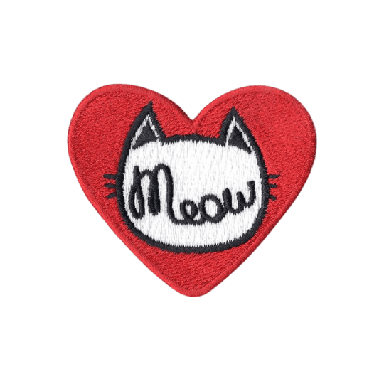 heart embroidered patch