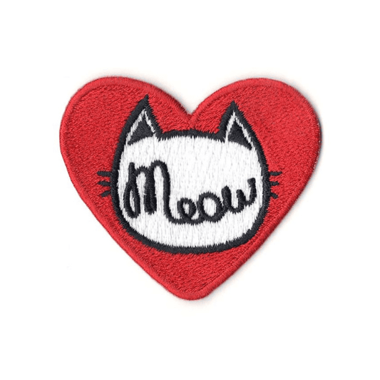 heart embroidered patch