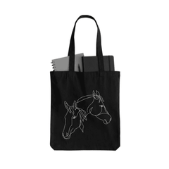 horses cotton tote bag