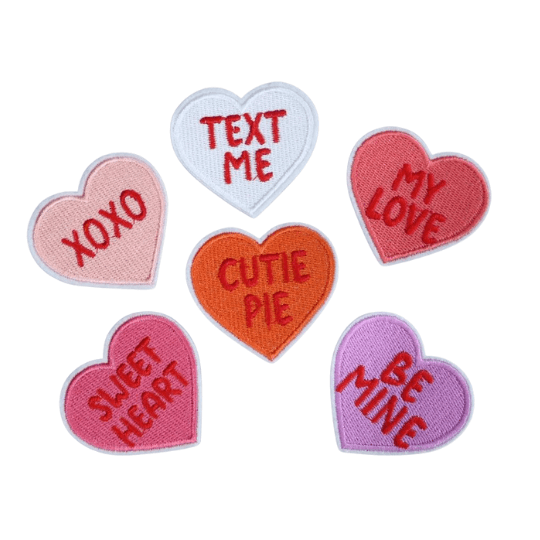 Heart Embroidered patches