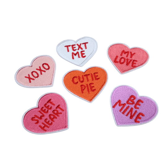 Heart Embroidered Patches