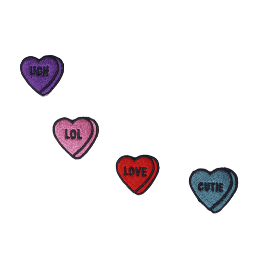 Heart Embroidered Patches